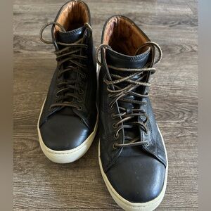 The Frye Company Black Leather High-Top Sneakers